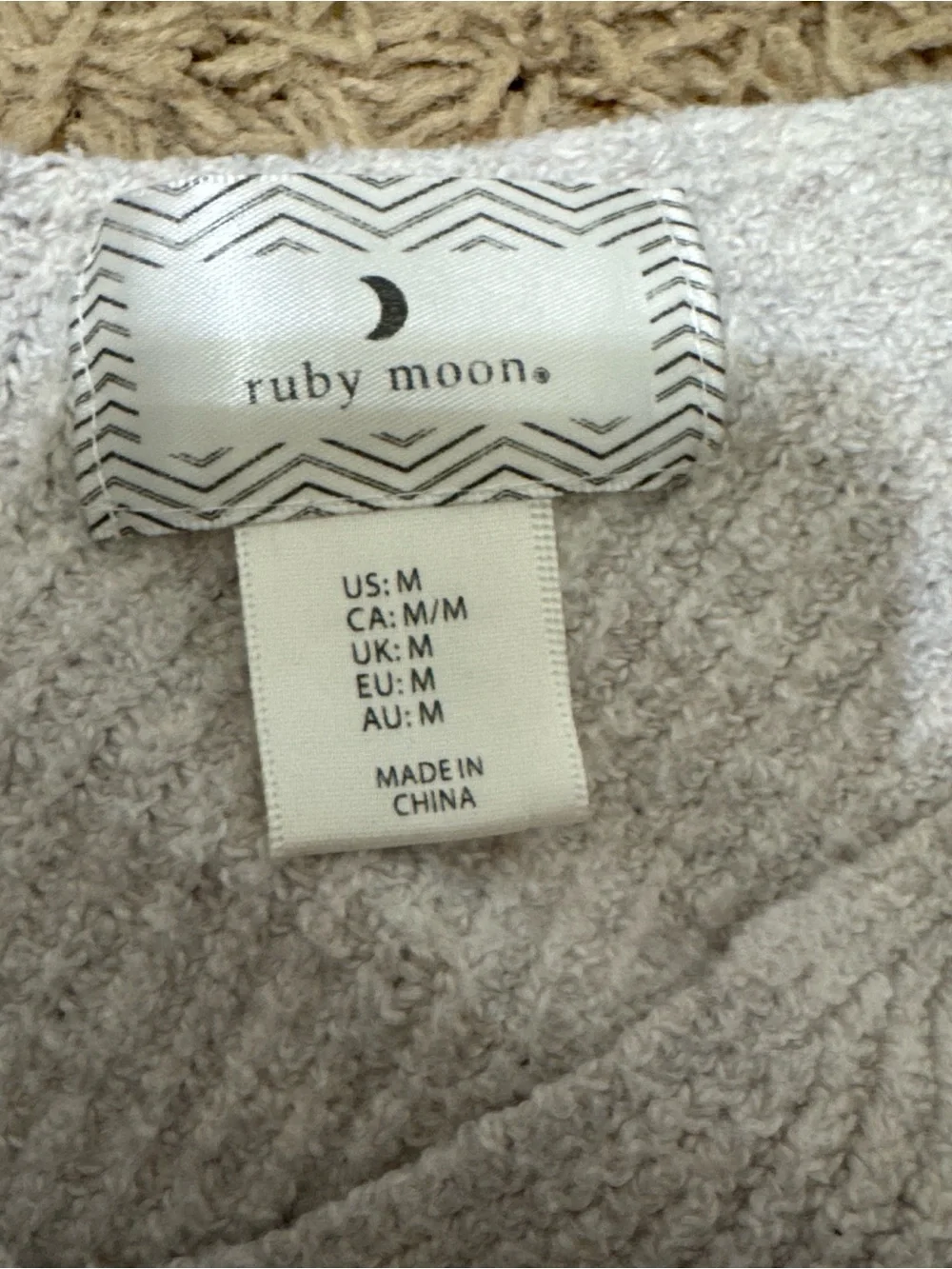 ruby moon Light Gray Ribbed Crewneck Sweater - Picture 2 of 3